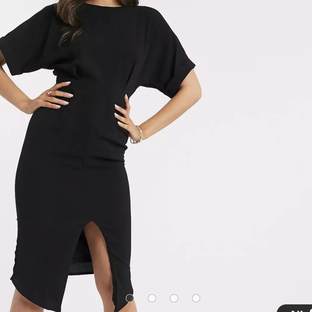 ASOS DESIGN wiggle midi dress in black